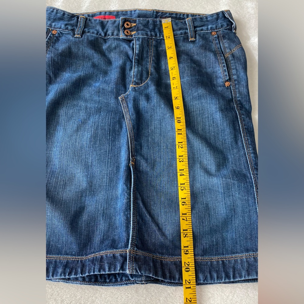 AG Adriano Goldschmied Demure Denim Pencil Skirt Front Slit Pockets size 29 - Picture 15 of 16